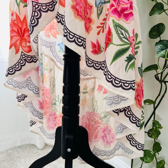 Altar'd State Floral Gypsy Boho Hippie Whimsical Hi Lo Cottagecore Skirt - Large - Picture 5 of 9
